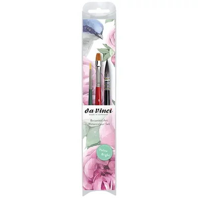 Da Vinci Botanical Art Watercolour Set ecsetkészlet, szintetikus, vegyes, 3 db