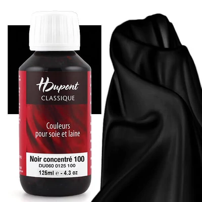 H Dupont Classique gőzfixálós selyemfesték 125 ml -100 fekete, black