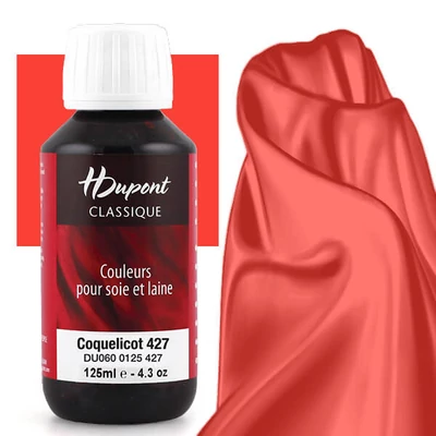 H Dupont Classique gőzfixálós selyemfesték 125 ml - 427 pipacspiros, coquelicot