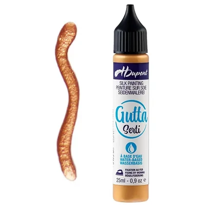 H Dupont Serti gőzfixálós metál selyemkontúr, gutta, 25 ml - 053 élénk arany, or riche