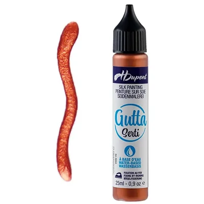 H Dupont Serti gőzfixálós metál selyemkontúr, gutta, 25 ml - 057 réz, cuivre