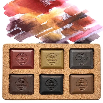 Viarco ArtGraf Tailor Shape akvarellkréta készlet - Earth colors