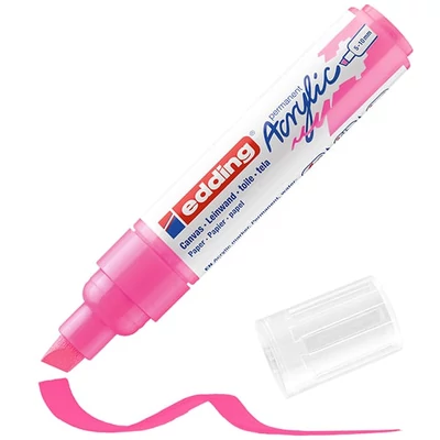 edding 5000 akril marker (filctoll), vágott végű, B (5-10 mm) - 069, neon pink