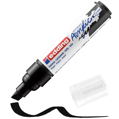 edding 5000 akril marker (filctoll), vágott végű, B (5-10 mm) - 901, black