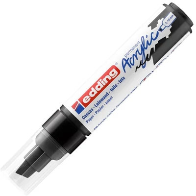 edding 5000 akril marker (filctoll), vágott végű, B (5-10 mm) - 901, black