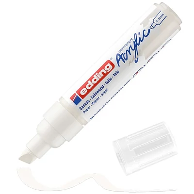 edding 5000 akril marker (filctoll), vágott végű, B (5-10 mm) - 922, traffic white