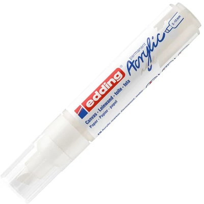 edding 5000 akril marker (filctoll), vágott végű, B (5-10 mm) - 922, traffic white