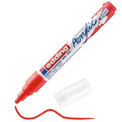 edding 5100 akril marker (filctoll), M (2-3 mm) - 902, traffic red