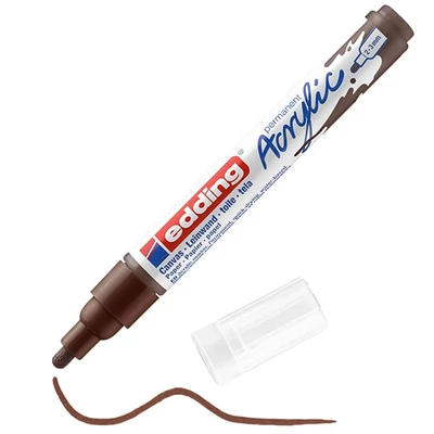 edding 5100 akril marker (filctoll), M (2-3 mm) - 907, chocolate brown