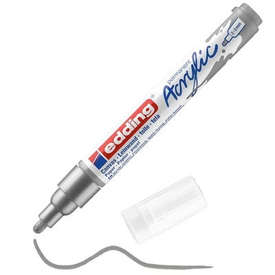 edding 5100 akril marker (filctoll), M (2-3 mm) - 923, rich silver