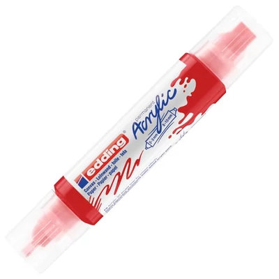 edding 5400 3D Double liner kétvégű akril festőtoll - 902, traffic red