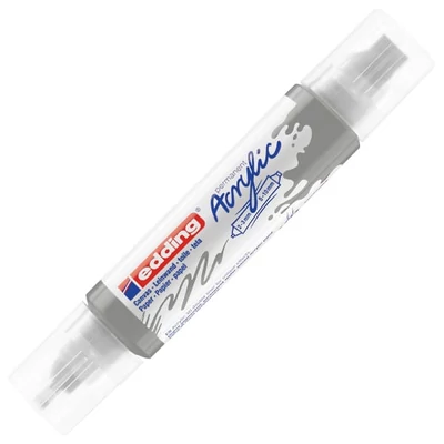 edding 5400 3D Double liner kétvégű akril festőtoll - 923, rich silver