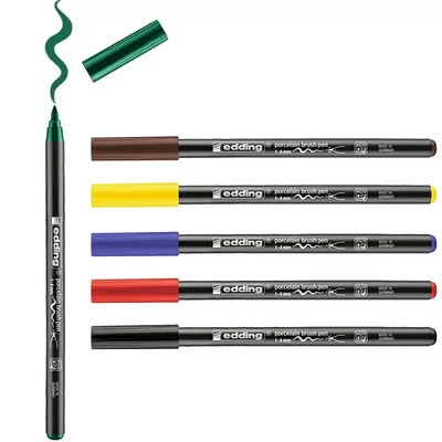 Porcelán ecsetirón marker készlet - Family Color