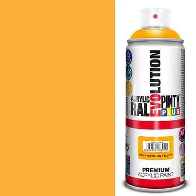Akrilfesték spray, EVOLUTION fényes, 400 ml - RAL1028 melon yellow