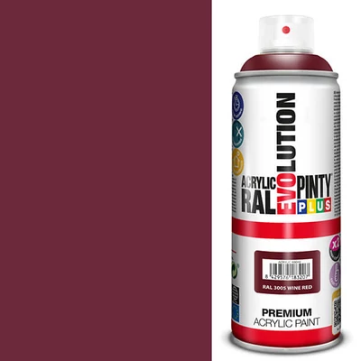 Akrilfesték spray, EVOLUTION fényes, 400 ml - RAL3005 wine red