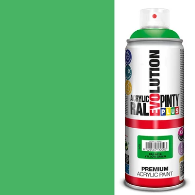 Akrilfesték spray, EVOLUTION fényes, 400 ml - RAL6018 yellow green