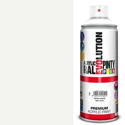 Akrilfesték spray, EVOLUTION selyemfényű, 400 ml - RAL9010 pure white