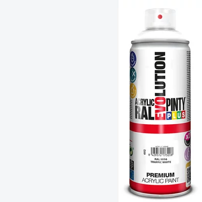 Akrilfesték spray, EVOLUTION fényes, 400 ml - RAL9016 traffic white