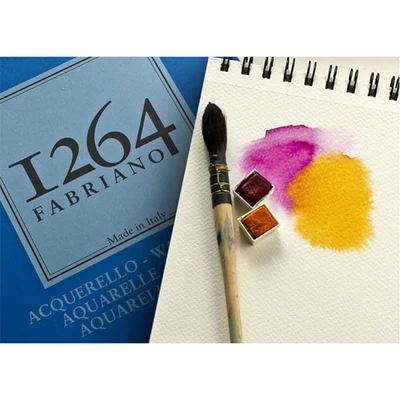 Fabriano 1264 akvarelltömb, 300 g - A4, felül spirálos