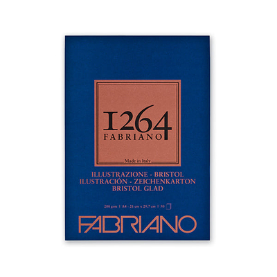 Fabriano 1264 Bristol rajztömb, 200 g - A4