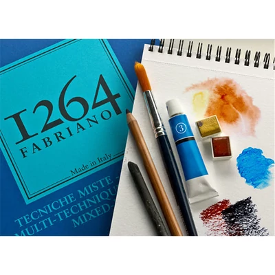 Fabriano 1264 Mix Media rajz- és festőtömb, 300 g - A5, felül spirálos
