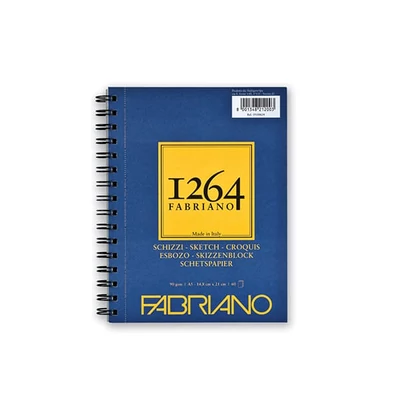 Fabriano 1264 rajz- és vázlattömb, 90 g - A5, oldalt spirálos