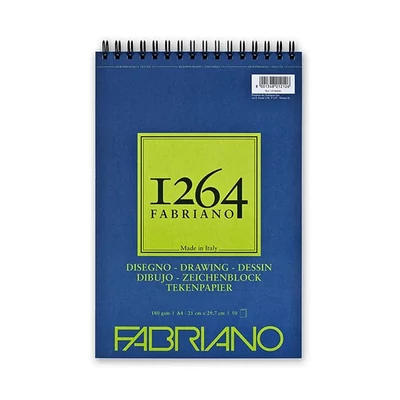 Fabriano 1264 univerzális rajztömb, 180 g - A4, felül spirálos