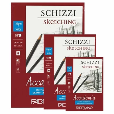 Fabriano Accademia rajz- és vázlattömb, 120 g, 50 lap - különféle méretekben