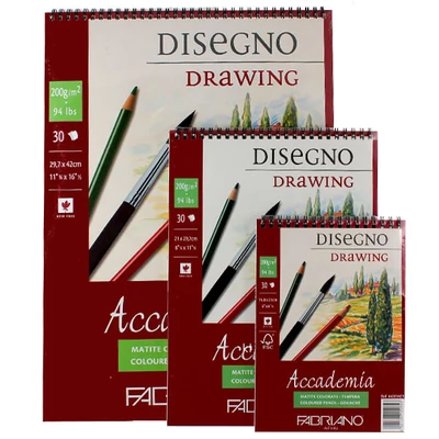 Fabriano Accademia rajz- és vázlattömb, 200 g, 30 lap - különféle méretekben