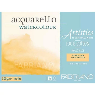 Fabriano Artistico akvarelltömb, 300 g, 35,5x51 cm, félérdes, 15 lap