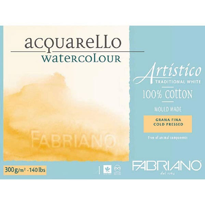Fabriano Artistico akvarelltömb, 300 g , 23x30,5 cm, félérdes, 20 lap