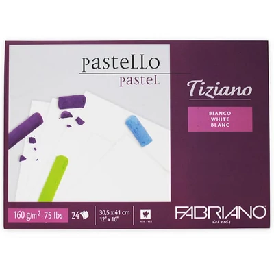 Fabriano Tiziano rajztömb, 160 g, 24 lap - 30,5x41 cm, fehér