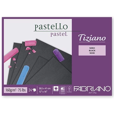 Fabriano Tiziano rajztömb, 160 g, 24 lap - 30,5x41 cm, fekete