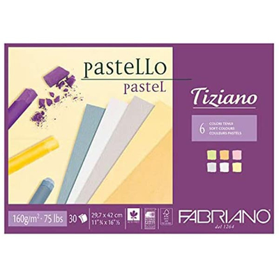 Fabriano Tiziano rajztömb, 160 g, 30 lap - A3, lágy színek