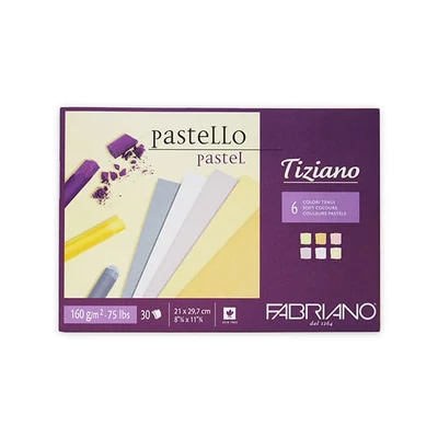 Fabriano Tiziano rajztömb, 160 g, 30 lap - A4, lágy színek