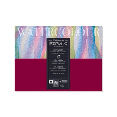 Fabriano Watercolour akvarelltömb, 200 g, 24x32 cm, 75 lap, félérdes