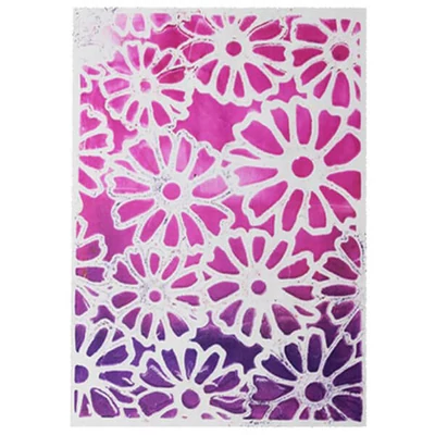 Stencil, Gelli Arts, 5x7&quot;, 12,7x17,8 cm - virág