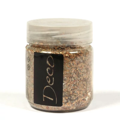 Jégkristály pehely csillag flitterrel, 200 ml - arany-ezüst mix