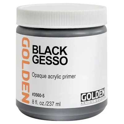 Golden Gesso alapozó, 237 ml, fekete