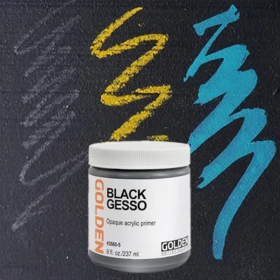 Golden Gesso alapozó, 237 ml, fekete