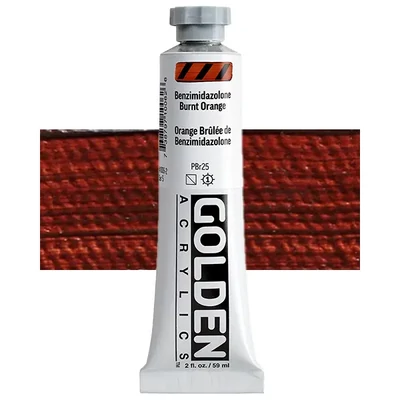 Golden Acrylics Heavy Body akrilfesték, 59 ml - 1006, benzimidazolone burnt orange