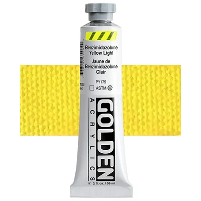 Golden Acrylics Heavy Body akrilfesték, 59 ml - 1009, benzimidazolone yellow light