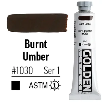 Golden Acrylics Heavy Body akrilfesték, 59 ml - 1030, burnt umber