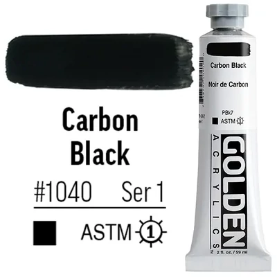 Golden Acrylics Heavy Body akrilfesték, 59 ml - 1040, carbon black