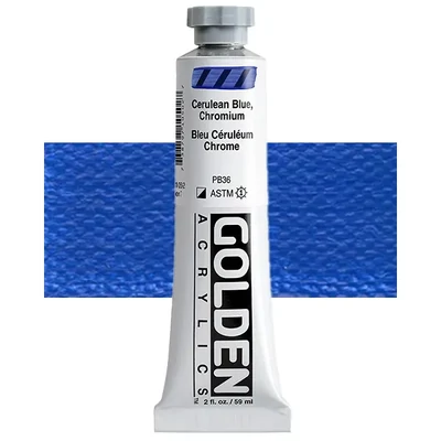 Golden Acrylics Heavy Body akrilfesték, 59 ml - 1050, cerulean blue chromium