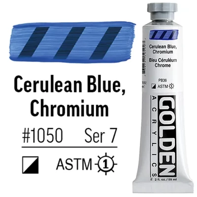 Golden Acrylics Heavy Body akrilfesték, 59 ml - 1050, cerulean blue chromium