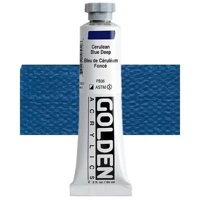 Golden Acrylics Heavy Body akrilfesték, 59 ml - 1051, cerulean blue deep