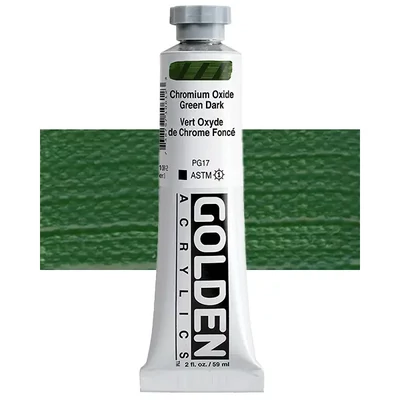 Golden Acrylics Heavy Body akrilfesték, 59 ml - 1061, chromium oxide green dark