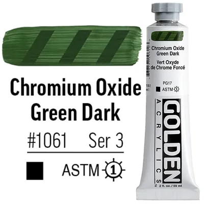 Golden Acrylics Heavy Body akrilfesték, 59 ml - 1061, chromium oxide green dark