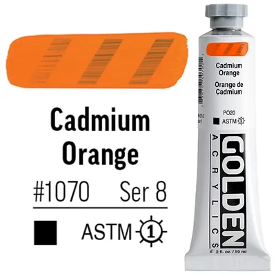 Golden Acrylics Heavy Body akrilfesték, 59 ml - 1070, cadmium orange